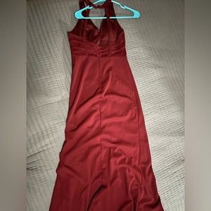 Burgundy bridesmaid dress